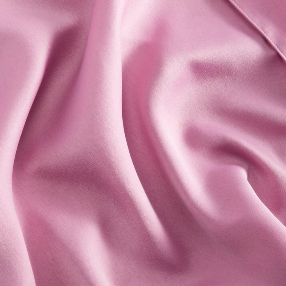 State of Day Notched Collar Crepe de Chine Self-Tie Robe Mauve Orchid NWT - Picture 5 of 7